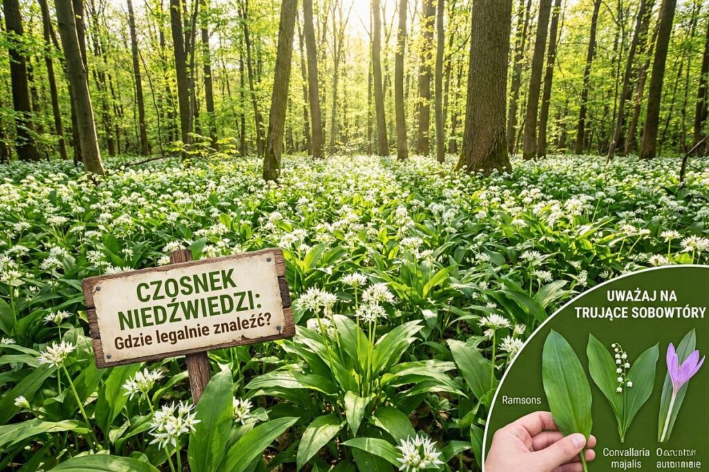Czosnek niedźwiedzi: Gdzie go legalnie znaleźć i z czym można go pomylić? Czosnek niedźwiedzi