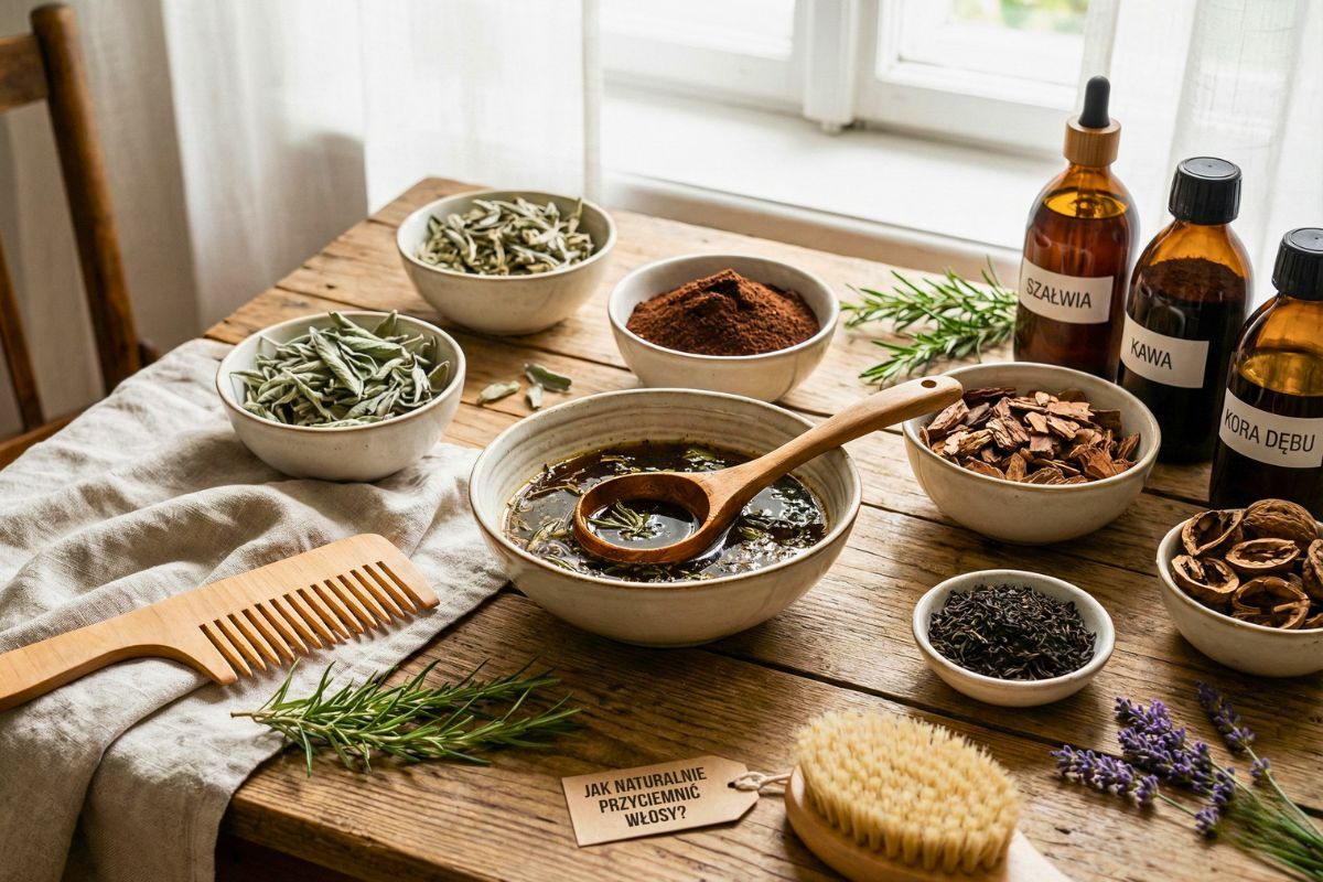 Naturalne sposoby na przyciemnienie włosów domowe płukanki i zioła